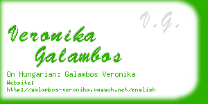 veronika galambos business card